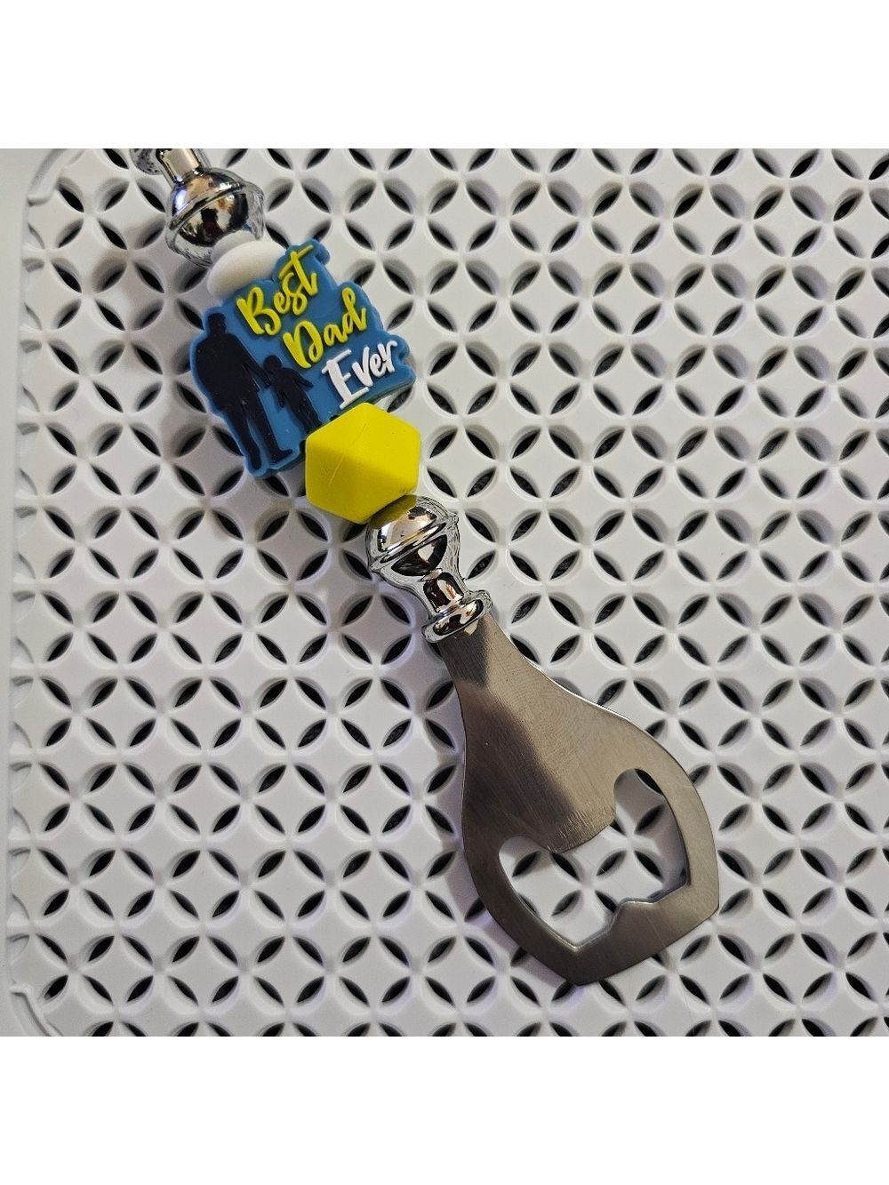 Best Dad Ever Beaded Bottle Opener